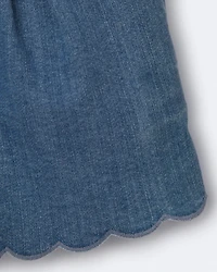 Toddler Girl Scalloped Short Denim
