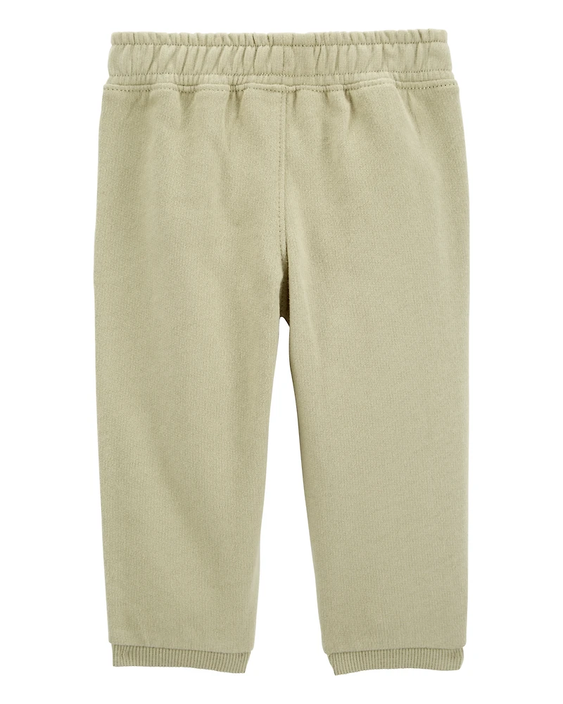 Baby Pull-On French Terry Joggers - Olive