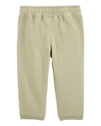 Baby Pull-On French Terry Joggers - Olive