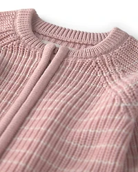 Baby Girl Organic Cotton Sweater Knit Jumpsuit