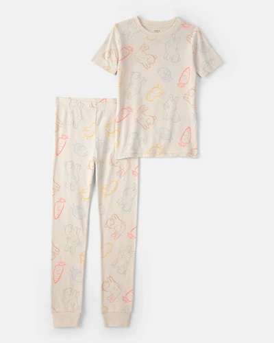 Kid Easter Bunny Snug Fit 2-Piece Pyjamas Set - Cream