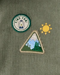 Toddler Boy 2-Piece Button-Front Top & Pant Set - Green/Khaki