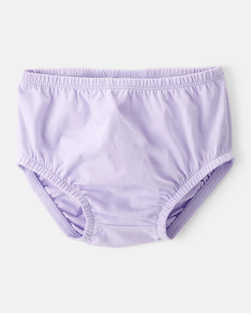 Baby Girl Heart Print Long-Sleeve Dress - Purple