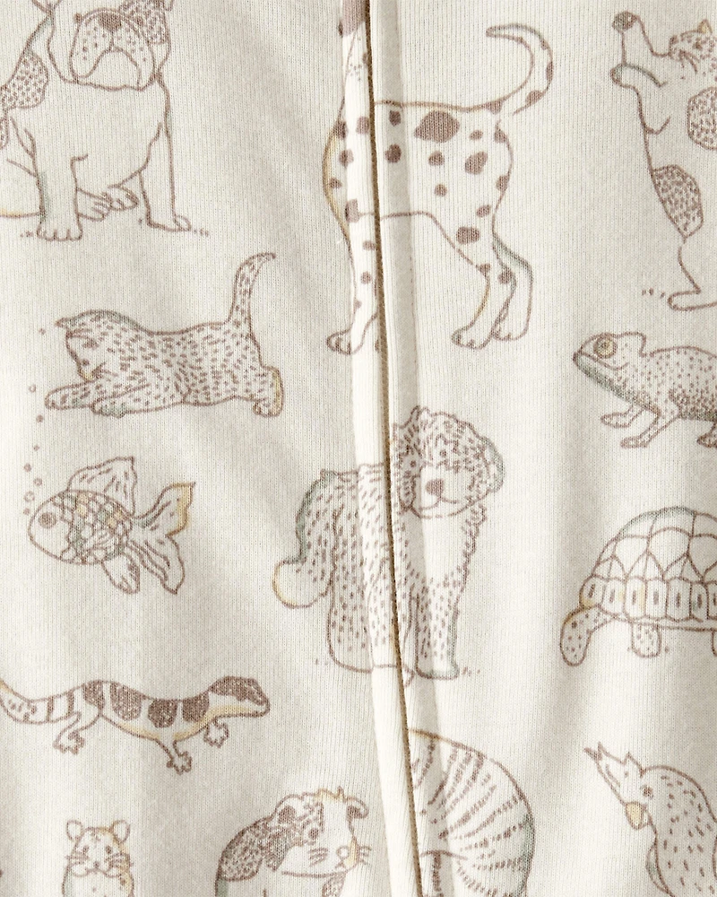 Baby Organic Cotton Animal-Print Sleeper