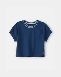 Baby Boy French Terry Pocket T-Shirt - Blue