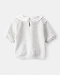 Toddler Girl Life Is Sweet French Terry Short-Sleeve Top - Grey