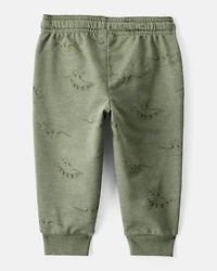 Baby Boy Dinosaur French Terry Jogger - Green