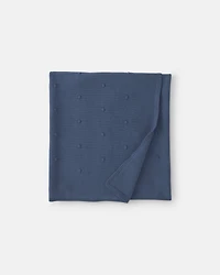 Baby Boy Knit Dot Blanket - Navy