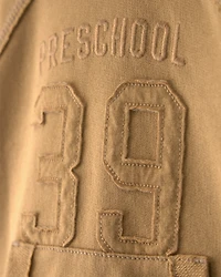 Toddler Boy Varsity French Terry Hoodie - Brown