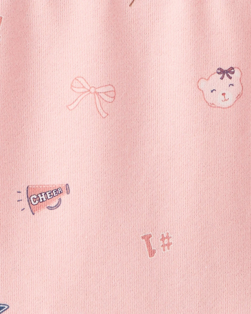 Toddler Girl French Terry Long-Sleeve Dress - Pink