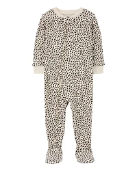 Toddler Girl 1-Piece Floral Thermal Footie Pyjamas