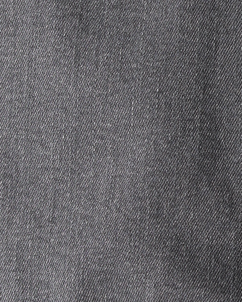 Baby Girl Heart Pocket Barrel Jeans - Black