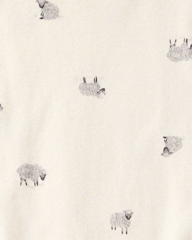 Baby Boy 3-Piece Striped Sheep Print Long-Sleeve Bodysuits & Pant Set - White/Black