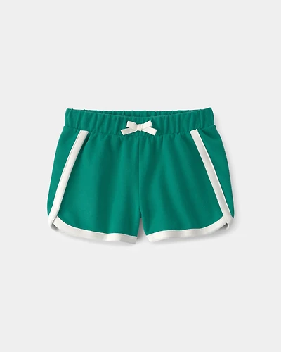 Toddler Girl French Terry Athletic Shorts - Green
