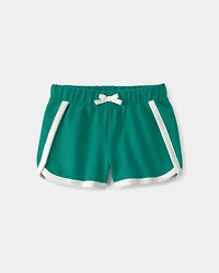 Toddler Girl French Terry Athletic Shorts - Green