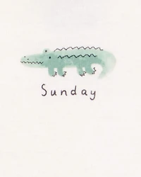 Baby 7-Pack Days Of The Week Short-Sleeve Cotton Bodysuits