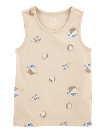 Baby Beach Ball Graphic Tank - Tan
