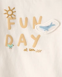 Baby 'Fun Day At Sea' Graphic Tee - Ivory