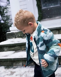 Toddler Boy DayDream Fleece Bear Pullover Sweatshirt - Cream