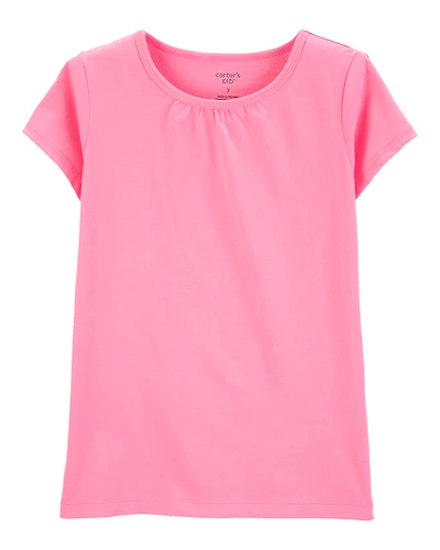 Girls Pink Cotton Tee