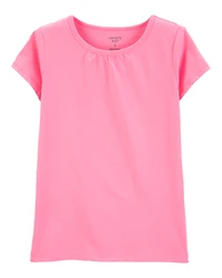 Girls Pink Cotton Tee