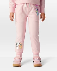 Toddler Girl Bluey French Terry Drawstring Joggers - Pink