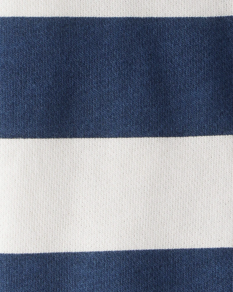 Toddler Boy Organic Cotton Henley Top Stripes
