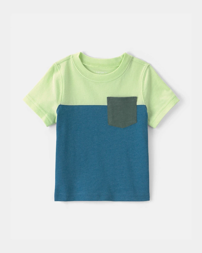 Baby Boy colour Block Short-Sleeve T-Shirt - Blue/Green