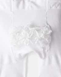 Baby Girl 2-Pack Tights - White