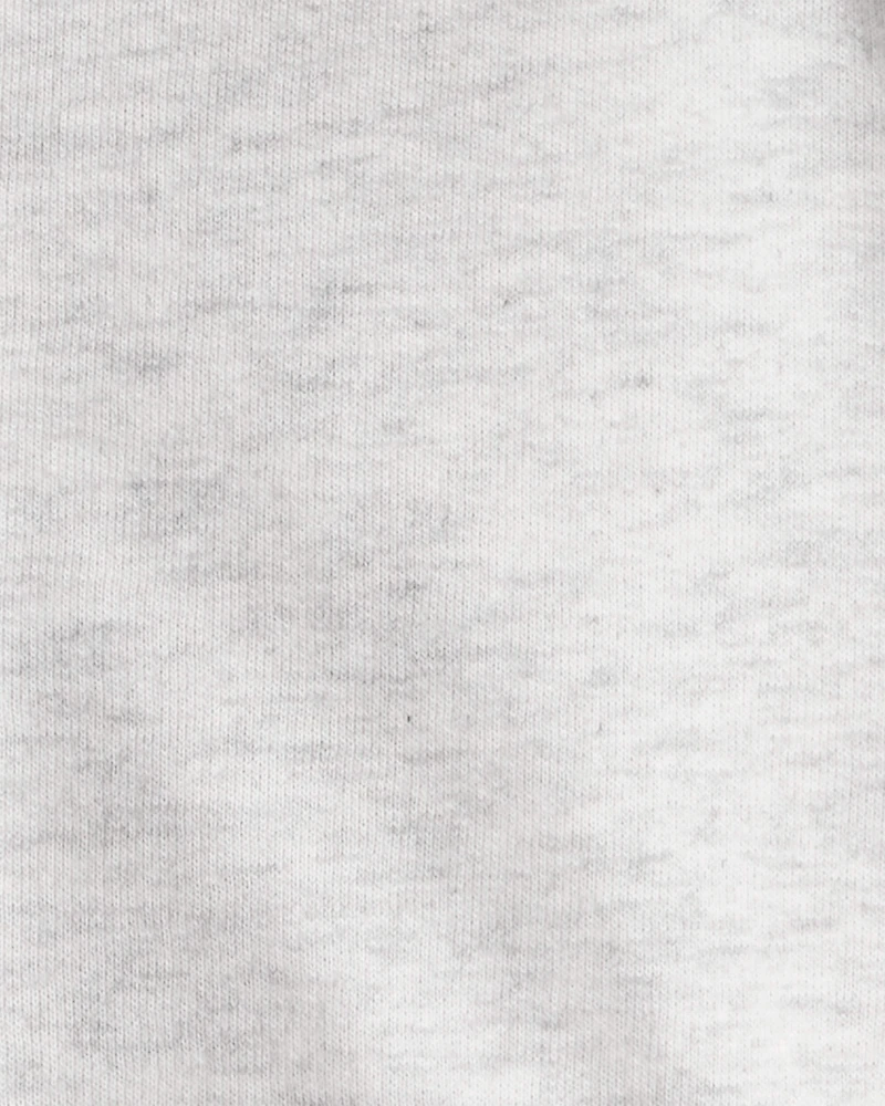 Toddler Girl Long-Sleeve Hooded Zip-Up Jacket - Grey