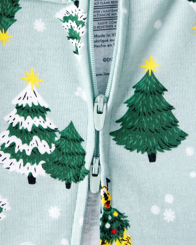 Baby Disney© Mickey Mouse 100% Cotton Long-Sleeve Snug Fit 1-Piece pyjamas - Blue