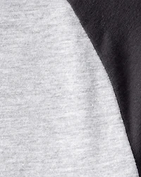 Boys Long-Sleeve Raglan Tee - Charcoal