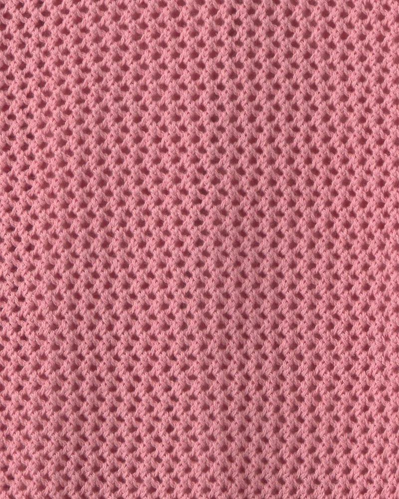 Girls 2-Piece Varsity Sweater - Pink/Cream