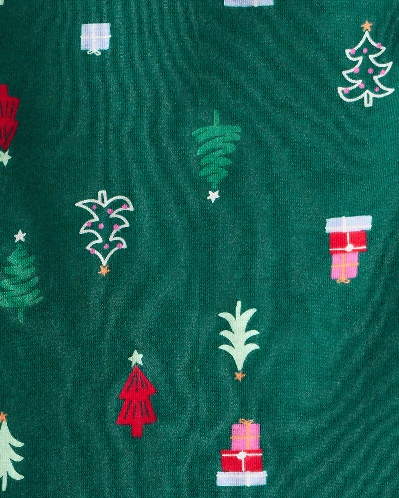 Toddler Green Trees 100% Cotton Long-Sleeve Snug Fit 2-Piece Pajamas