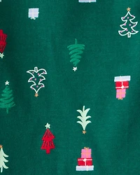 Toddler Green Trees 100% Cotton Long-Sleeve Snug Fit 2-Piece Pajamas