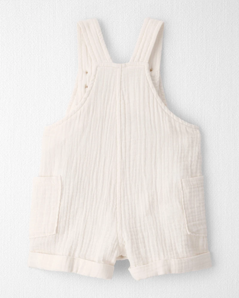 Baby Gauze Sleeveless Shortall White