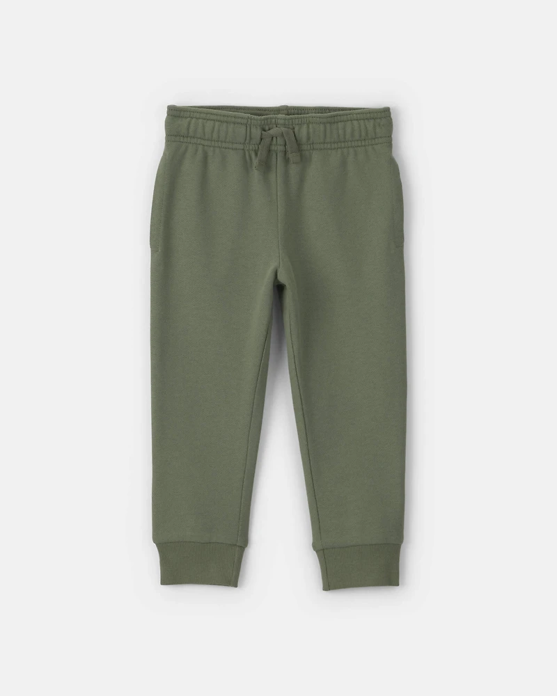 Toddler Boy French Terry Joggers - Olive Green