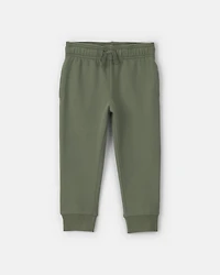 Toddler Boy French Terry Joggers - Olive Green