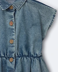 Toddler Girl Avenue Twirl™ Denim Dress Wash - Blue