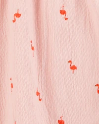 Toddler Flamingo Pom Fashion Top - Pink