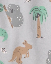 Baby 3-Pack Organic Cotton Bodysuits Aussie Friends Print