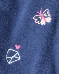 Baby Girl 3-Piece Art Print Jacket, Bodysuit & Pant Set - Blue/Pink