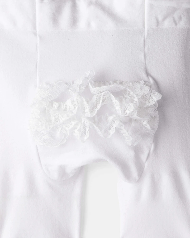 Baby Girl 2-Pack Tights - Black/White