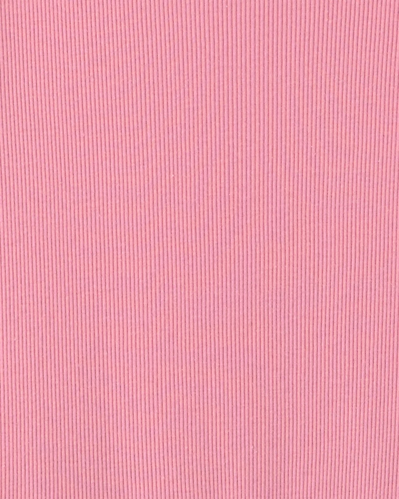 Girls Rib Long-Sleeve Dress - Pink