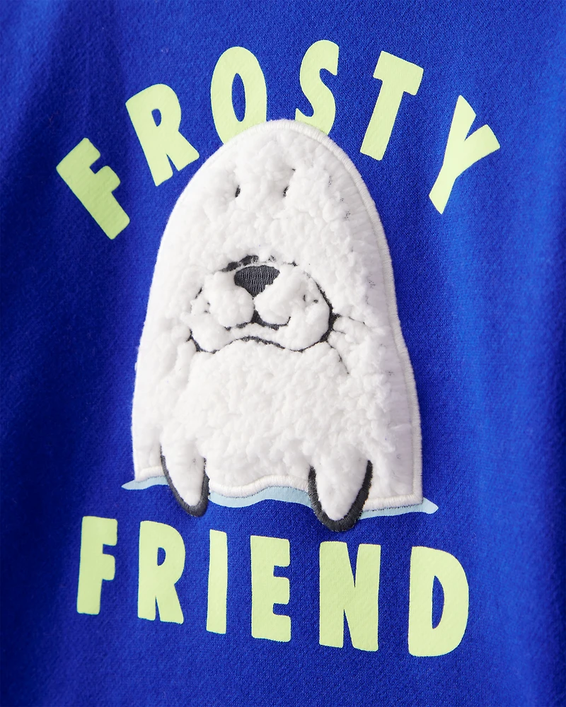 Toddler Boy Seal Pullover Sweatshirt - Blue