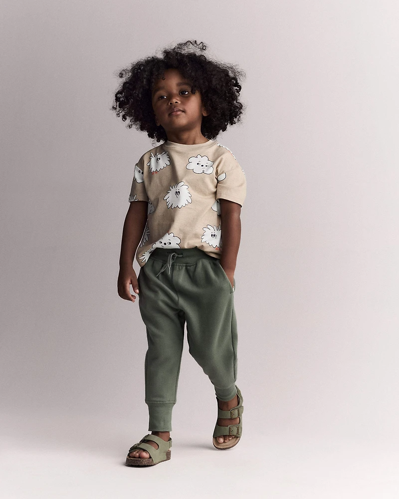 Toddler Squish Character Relaxed Graphic Tee - Khaki