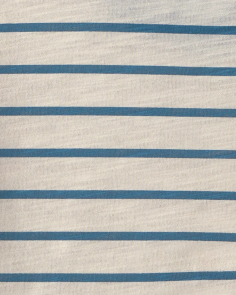 Toddler Boy 2-Piece Striped Short-Sleeve Top & Pant Set
