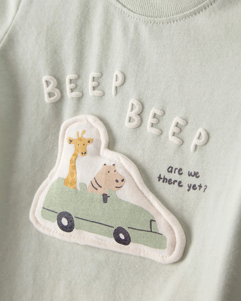 Baby Critter Road Trip Graphic Tee - Green