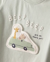 Baby Critter Road Trip Graphic Tee - Green