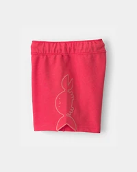 Toddler Boy Crab French Terry Shorts - Orange